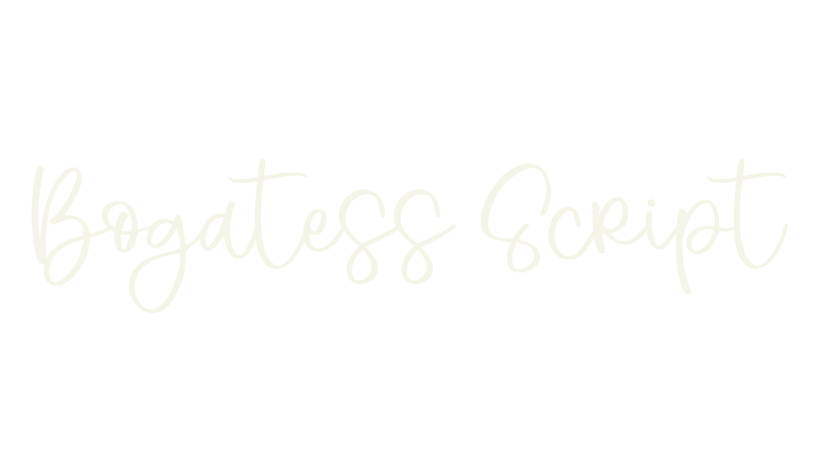 Bogatess Script, cursive font preview