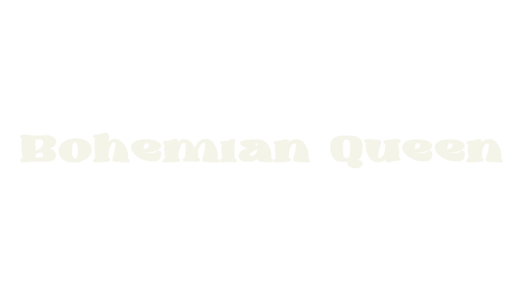 Bohemian Queen, printing font preview