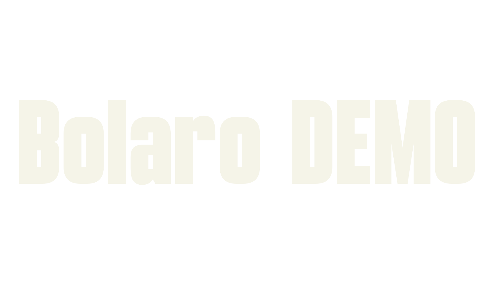 Bolaro DEMO, condensed font preview