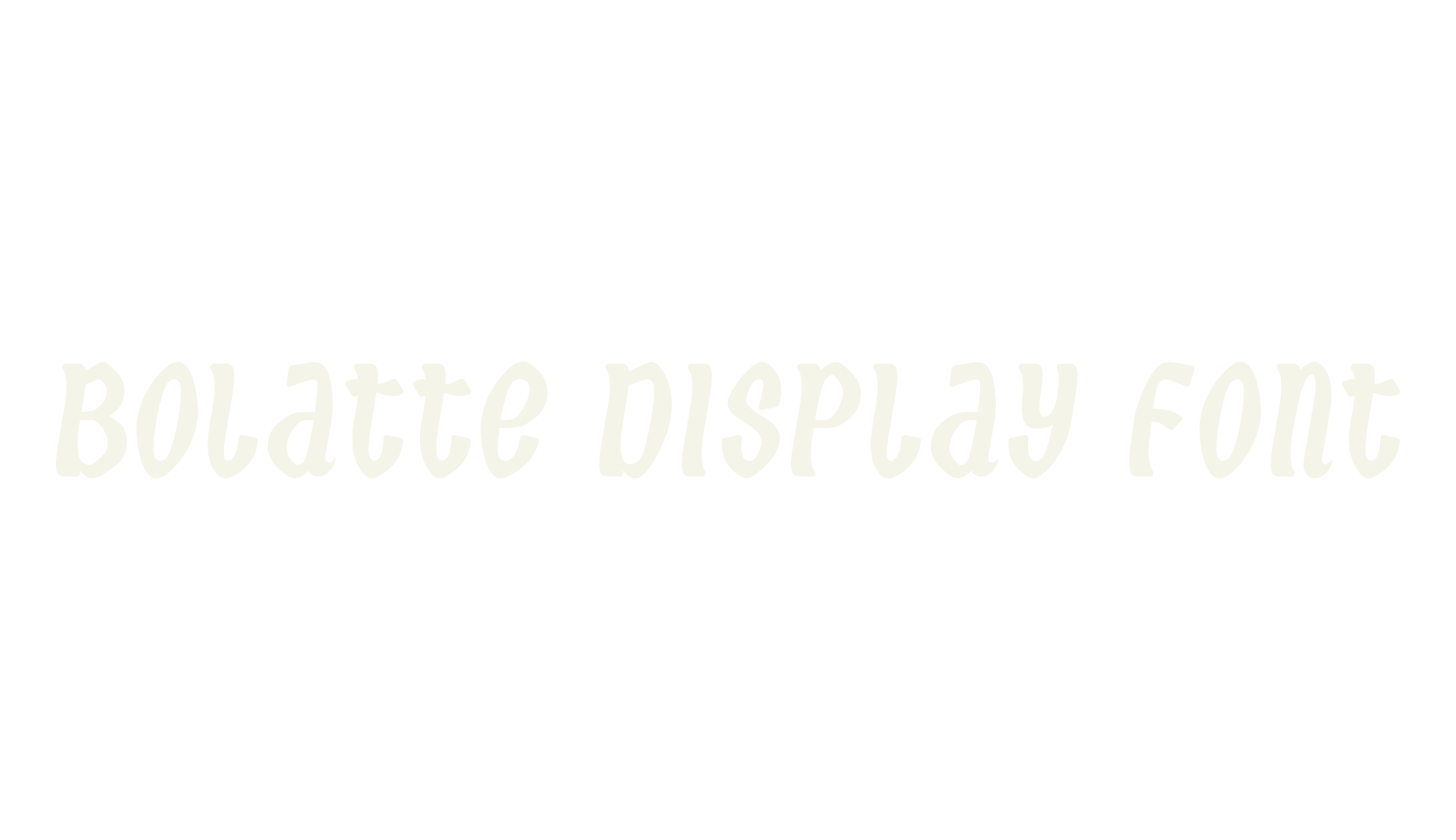 Bolatte Display Font, vintage font preview
