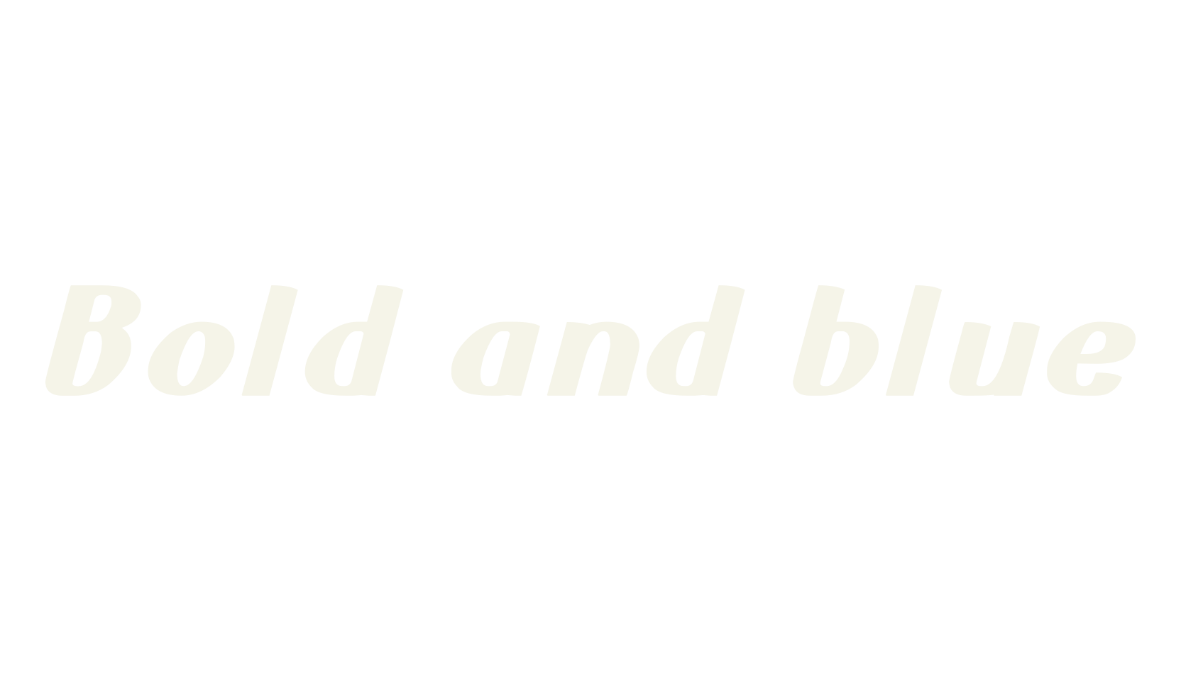 Bold and blue, display market font preview