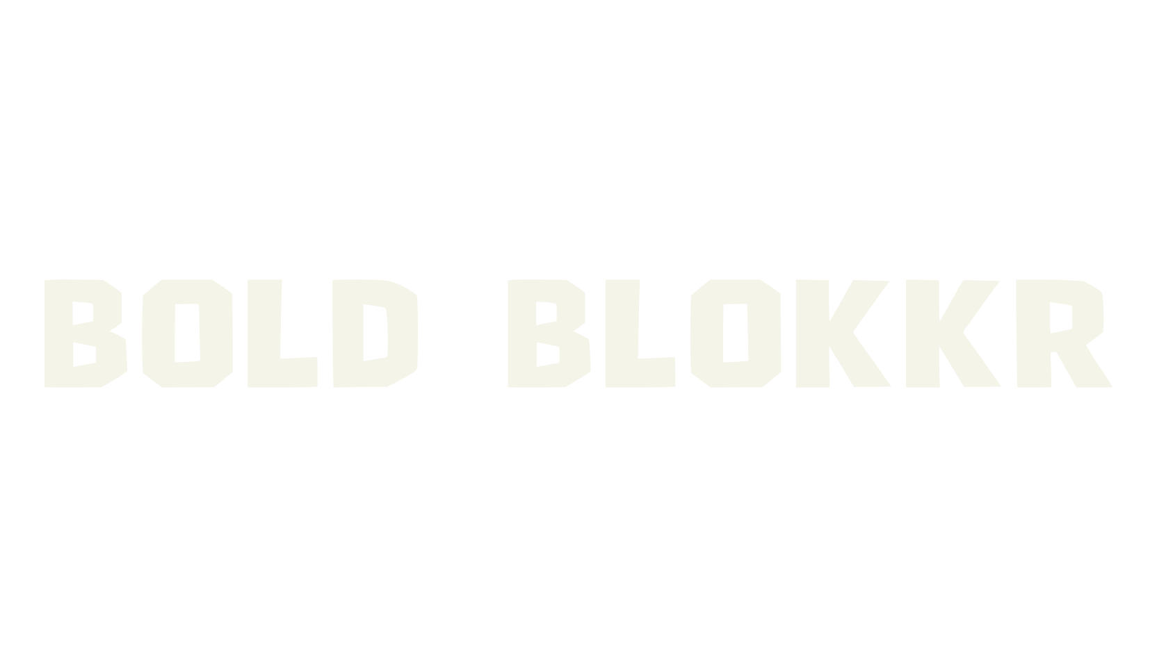 Bold BLOKKR, bold font preview