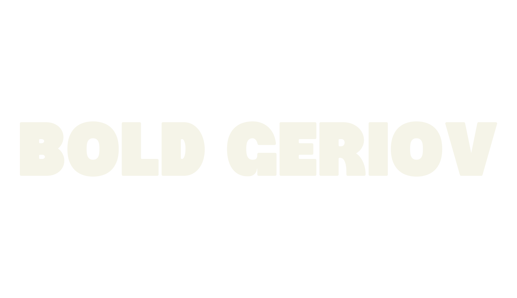 BOLD GERIOV, bold font preview