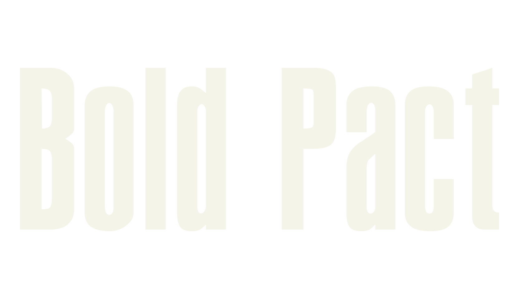 Bold Pact, bold font preview