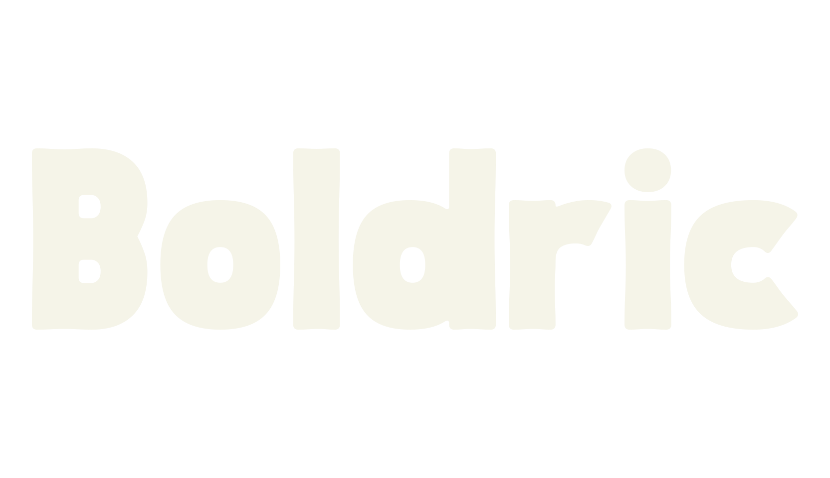 Boldric, sans serif font preview