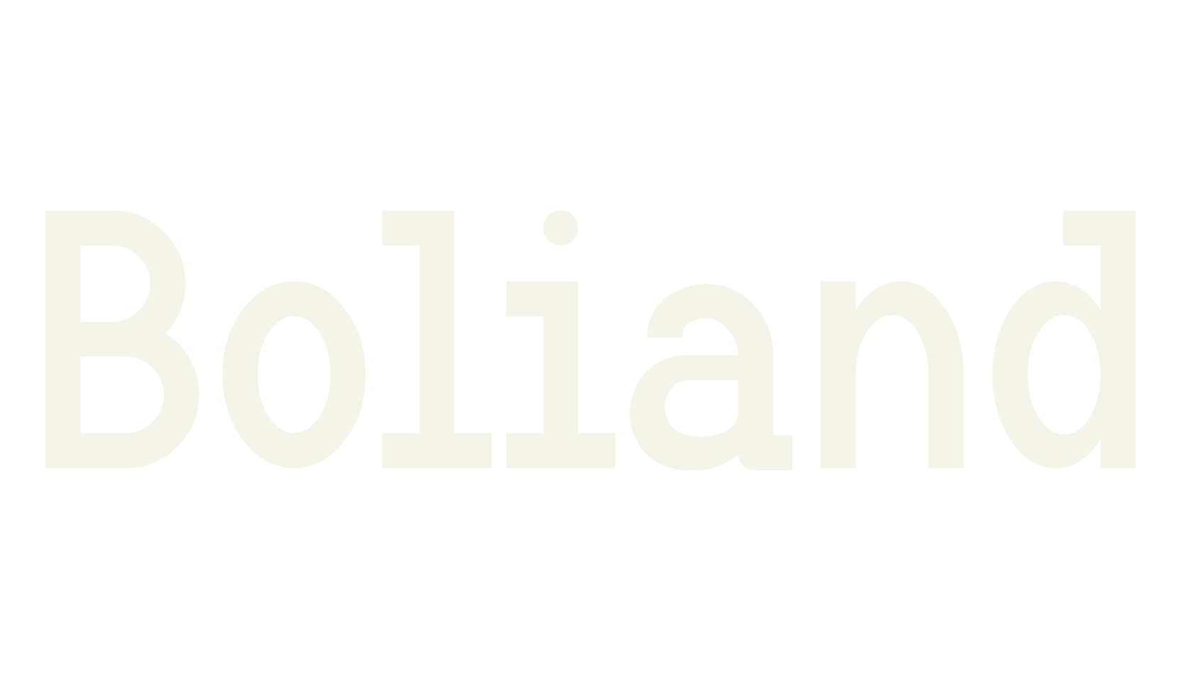 Boliand, monospaced font preview