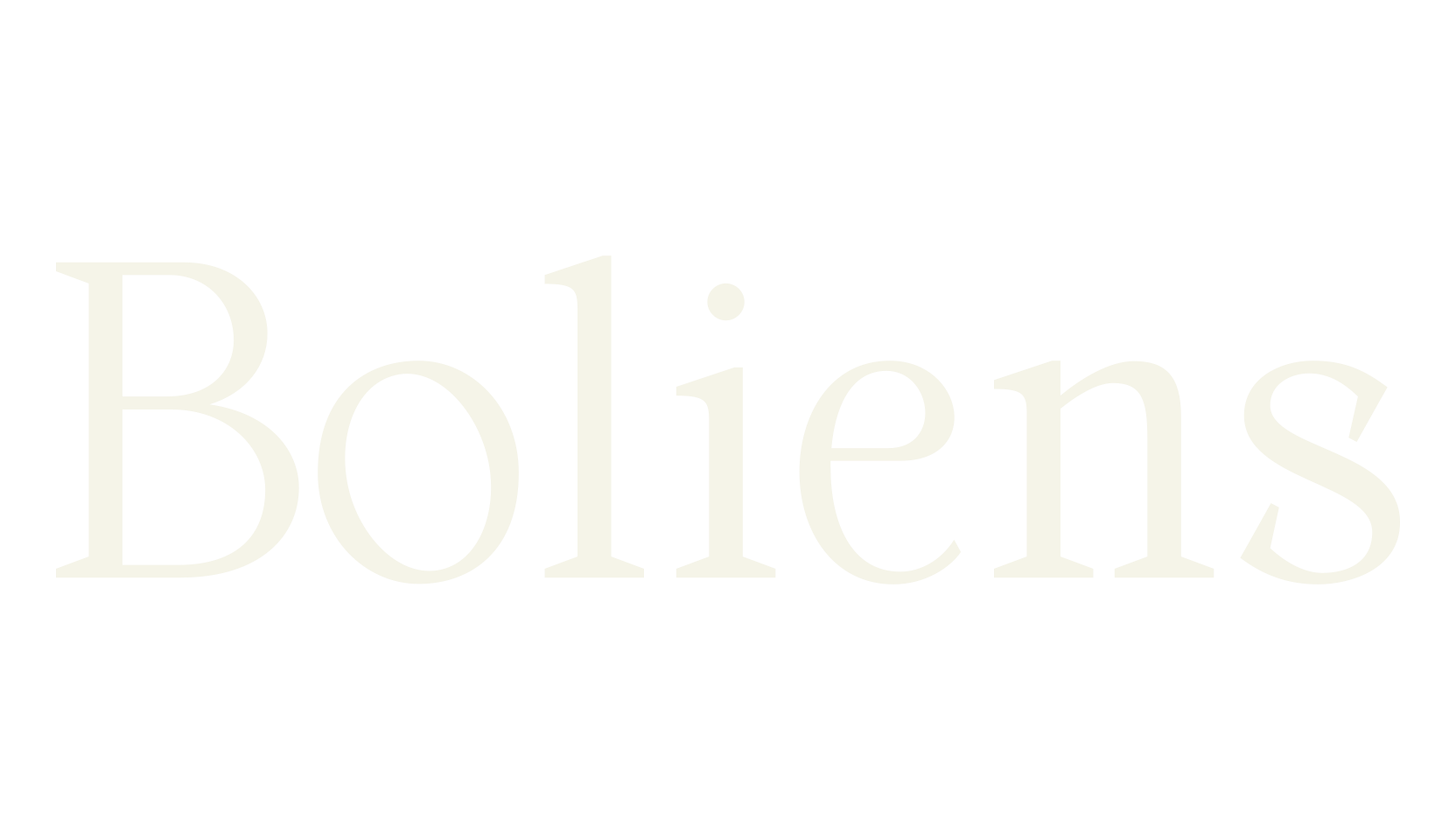 Boliens, letter font preview