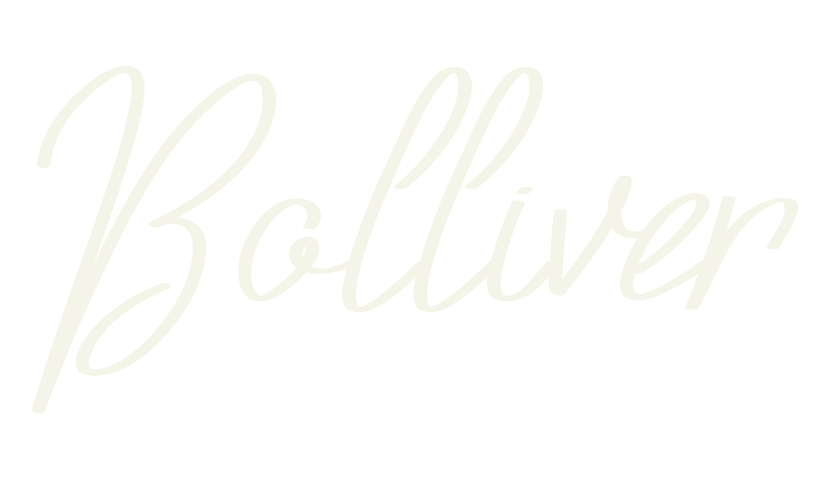 Bolliver, cursive font preview