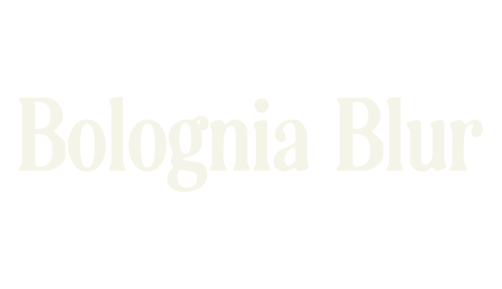 Bolognia Blur, classic font preview