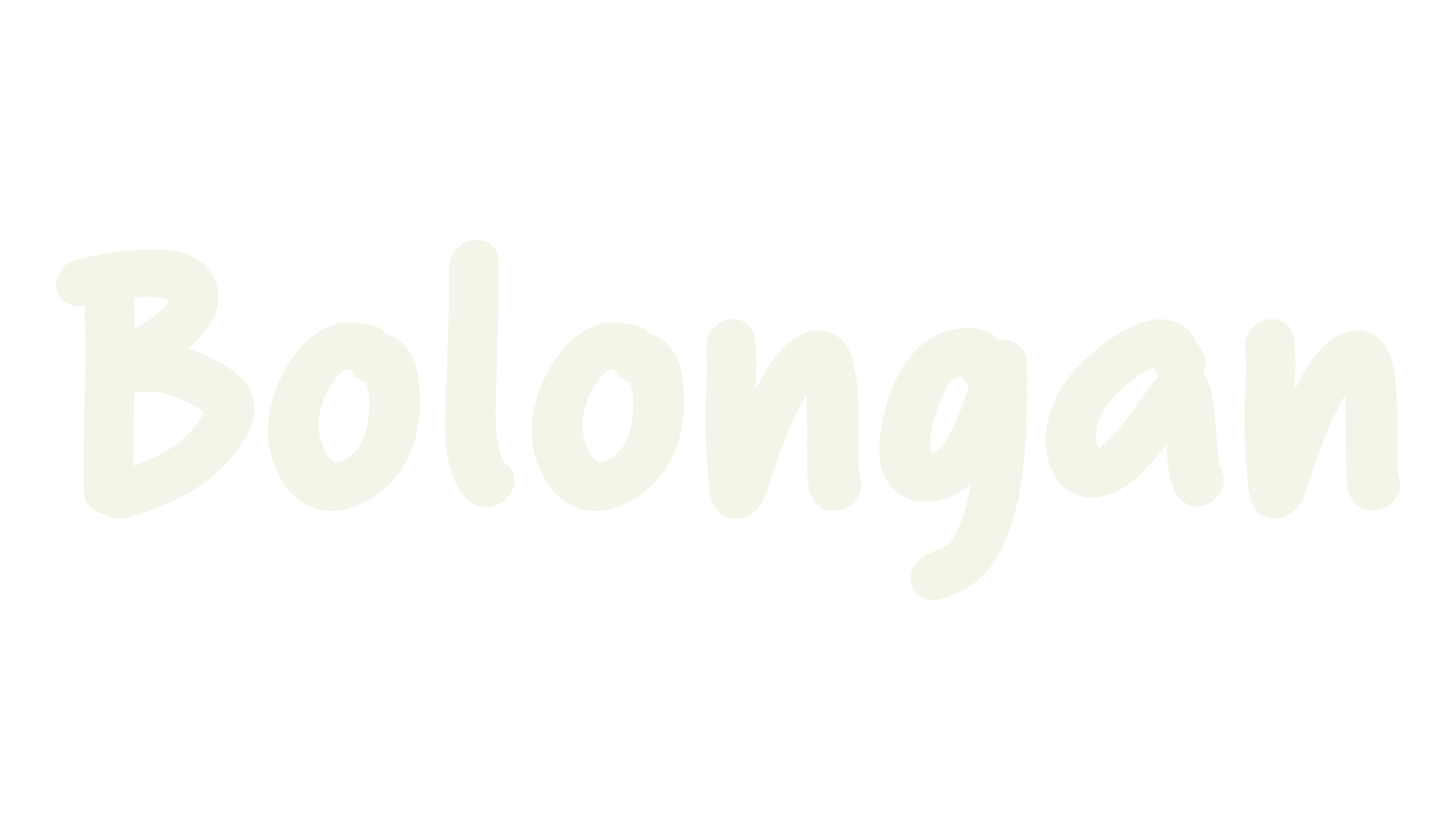 Bolongan, handwriting font preview