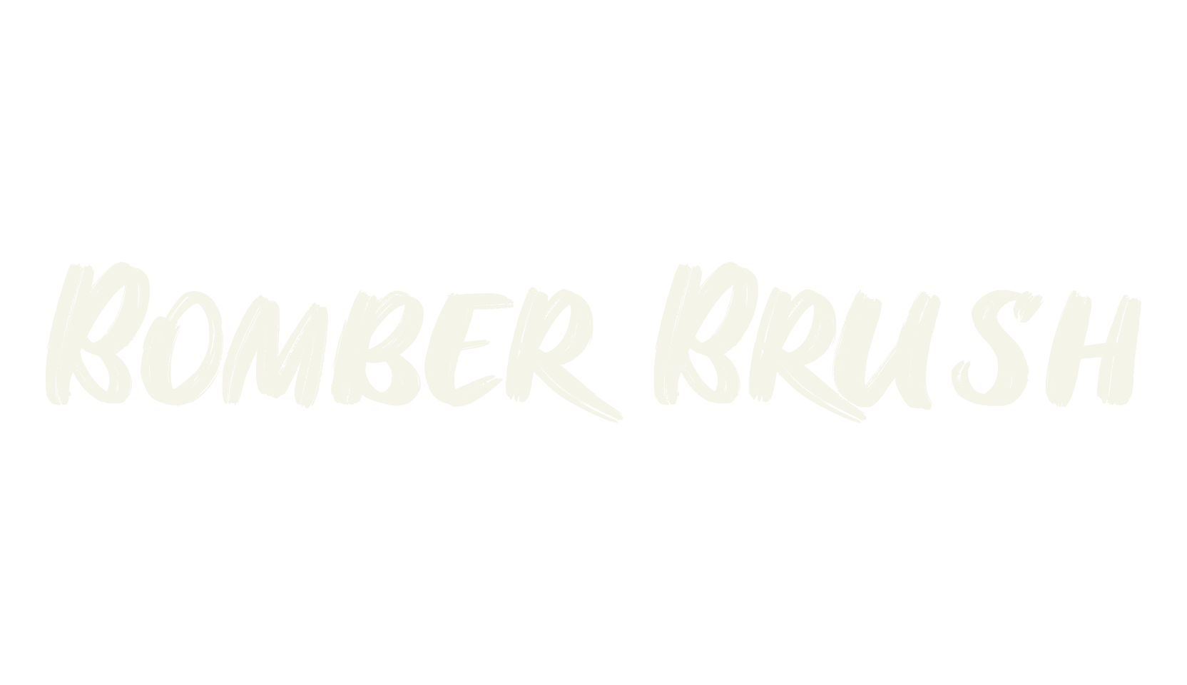 Bomber Brush, handwriting font preview