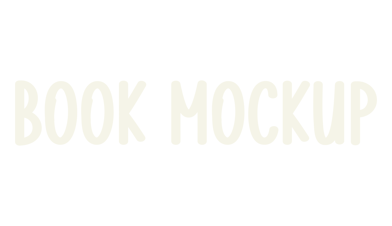 Book Mockup, modern font preview