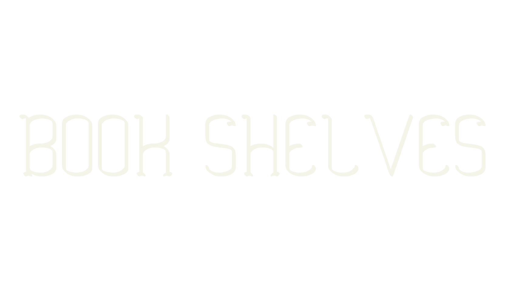 BOOK SHELVES, display market font preview