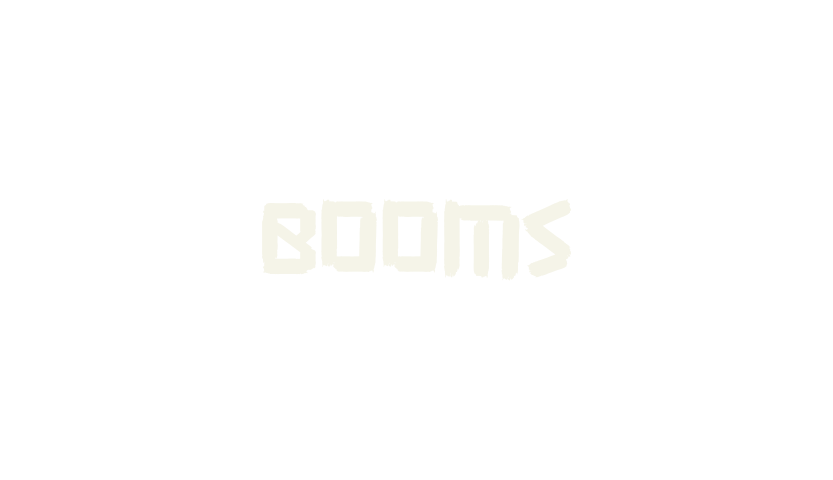 Booms, lettering font preview