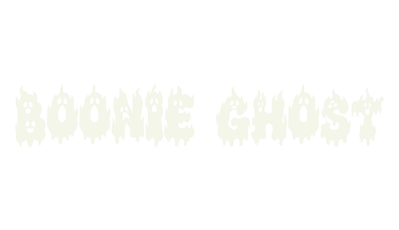 Boonie Ghost, spooky font preview