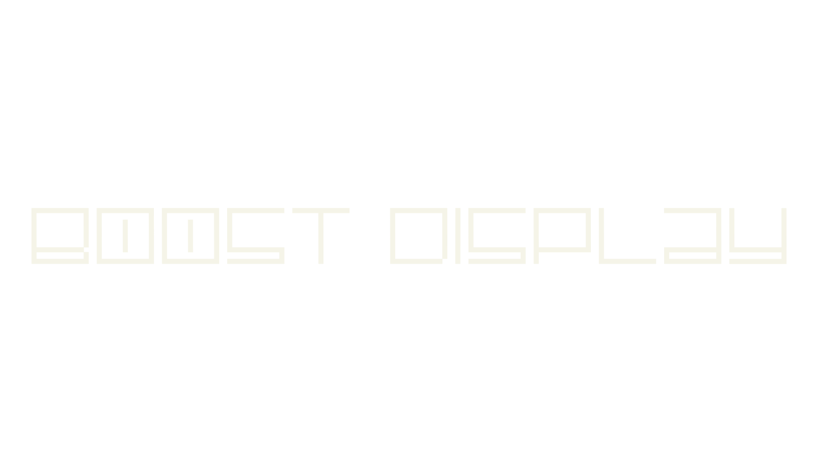 Boost Display, futuristic font preview