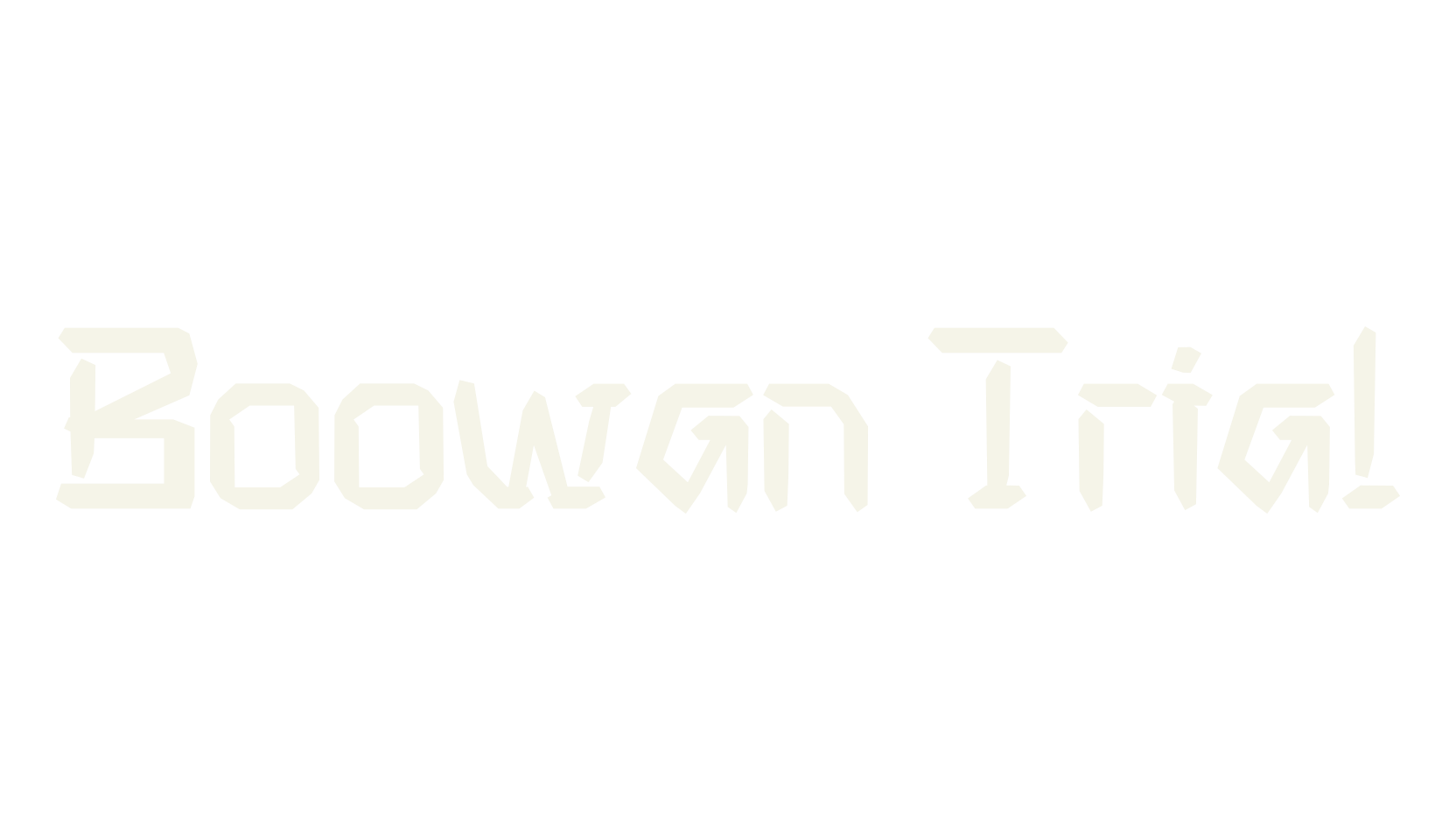 Boowan Trial, futuristic font preview