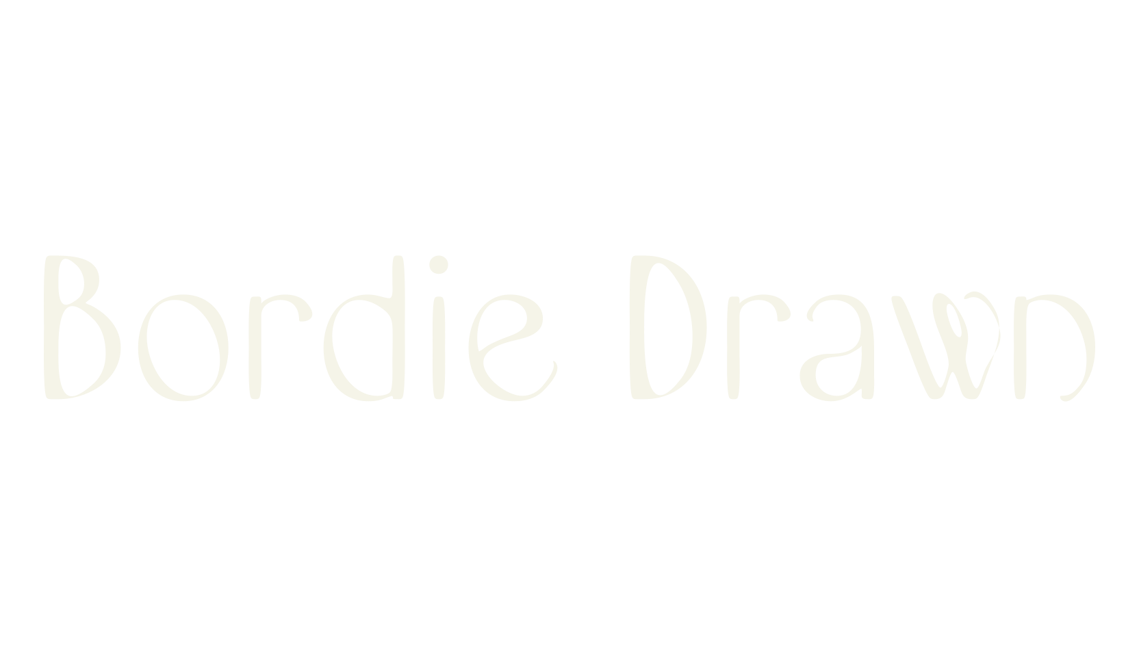 Bordie Drawn, logo font preview