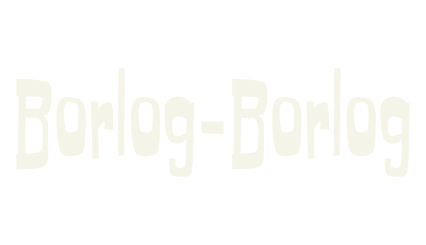 Borlog-Borlog, display font preview