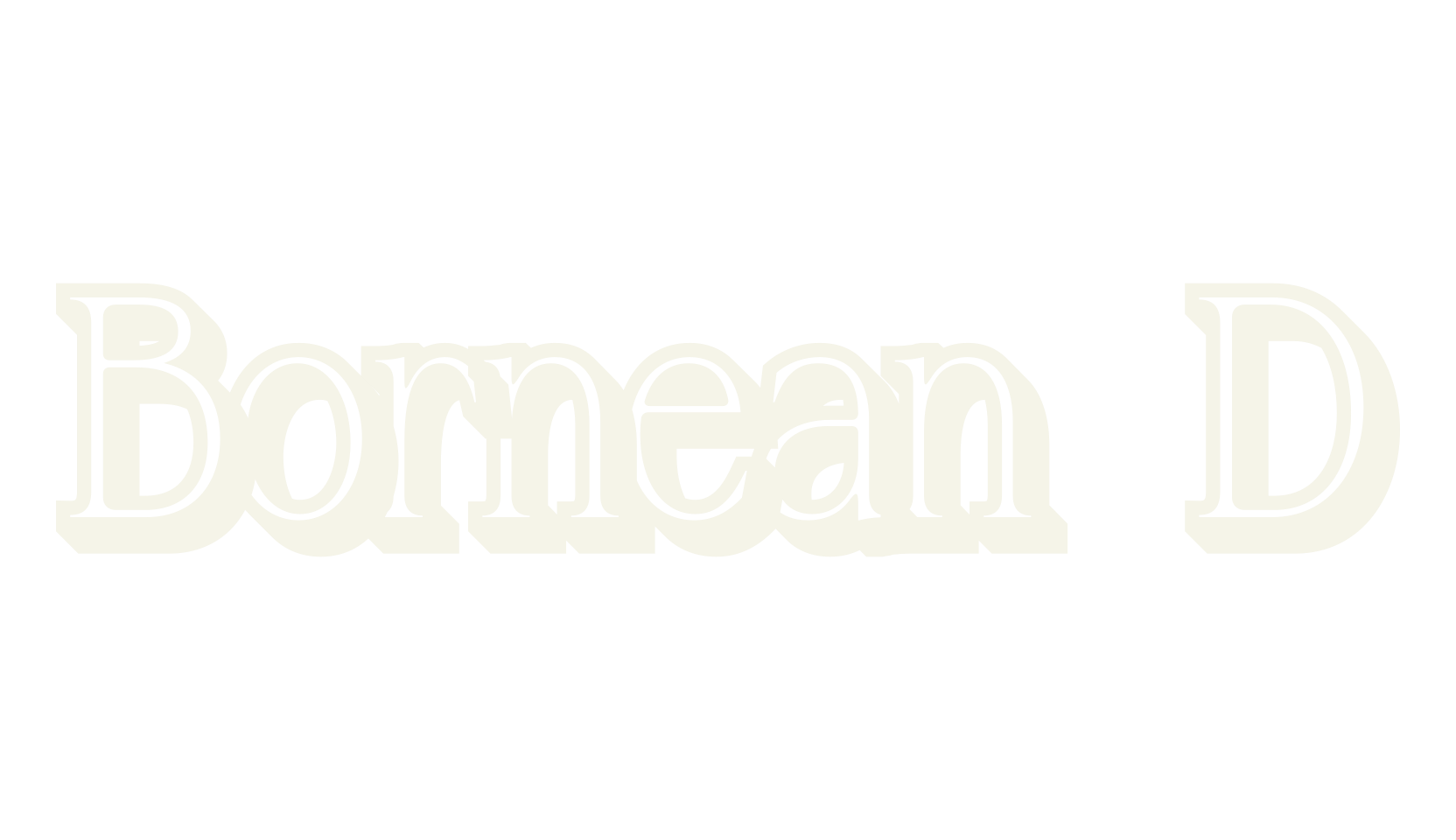 Bornean 3D, 3d font preview