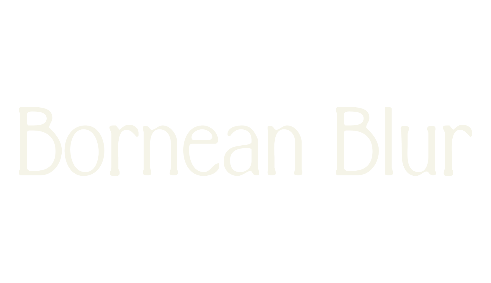 Bornean Blur, modern font preview