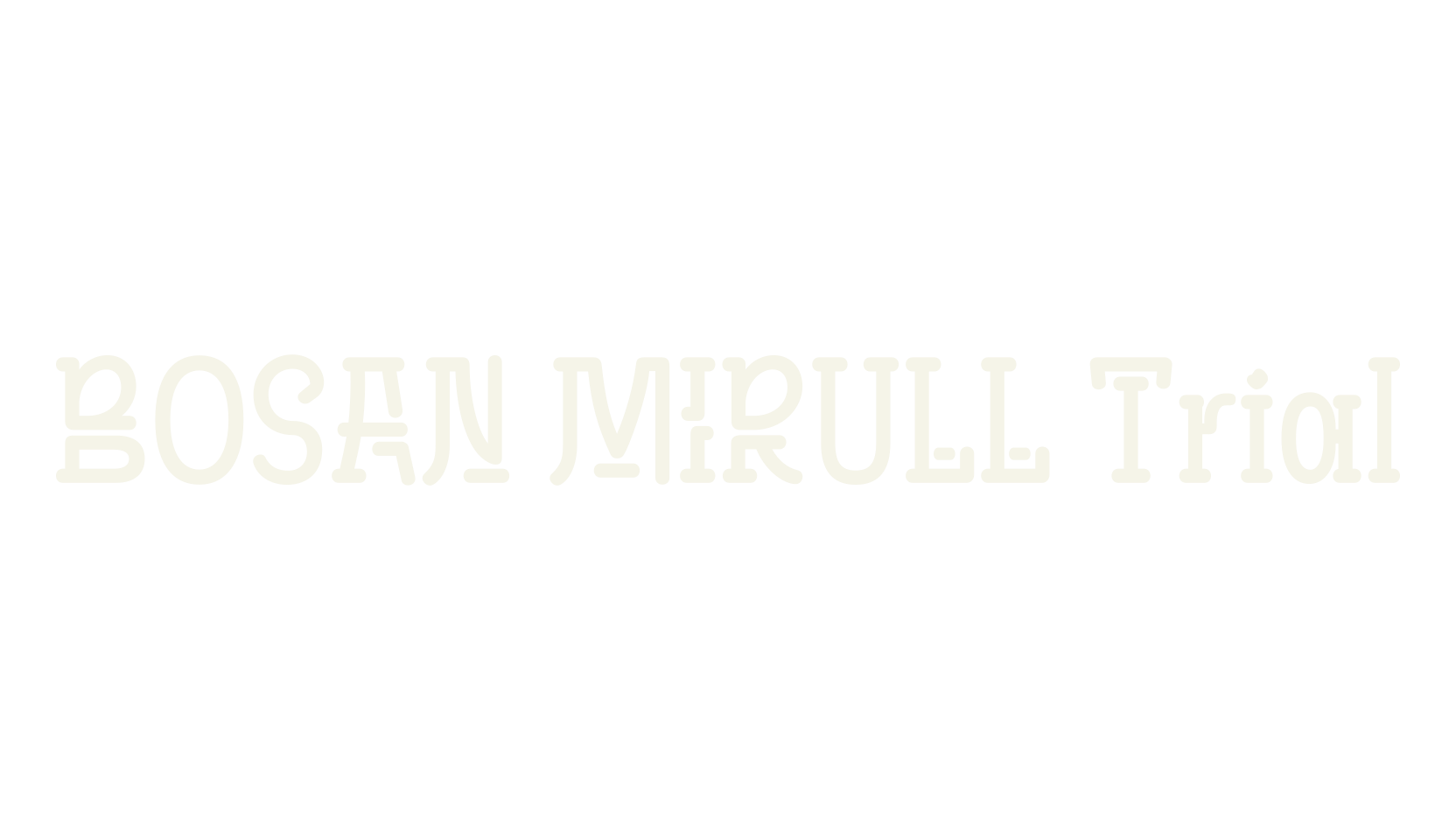 BOSAN MIRULL Trial, food font preview