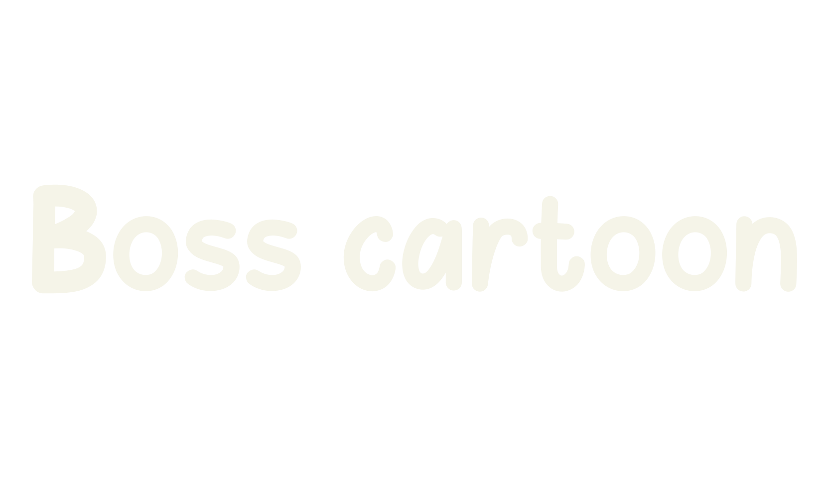 Boss cartoon, handwriting font preview