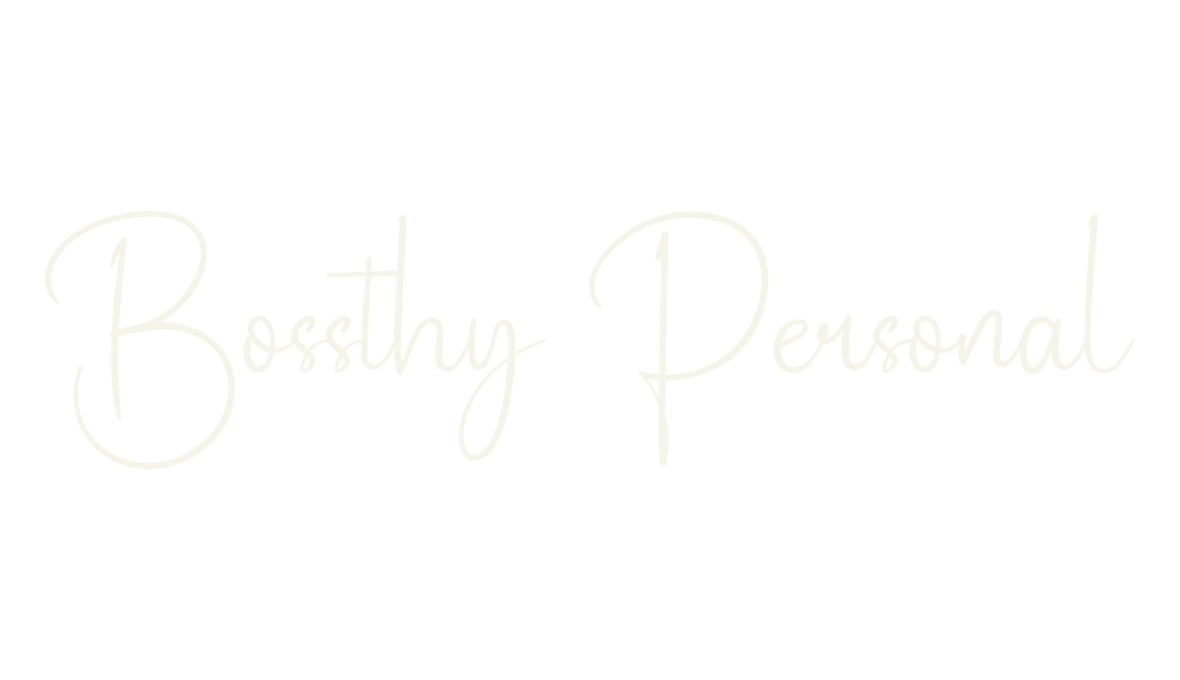 Bossthy Personal, modern font preview