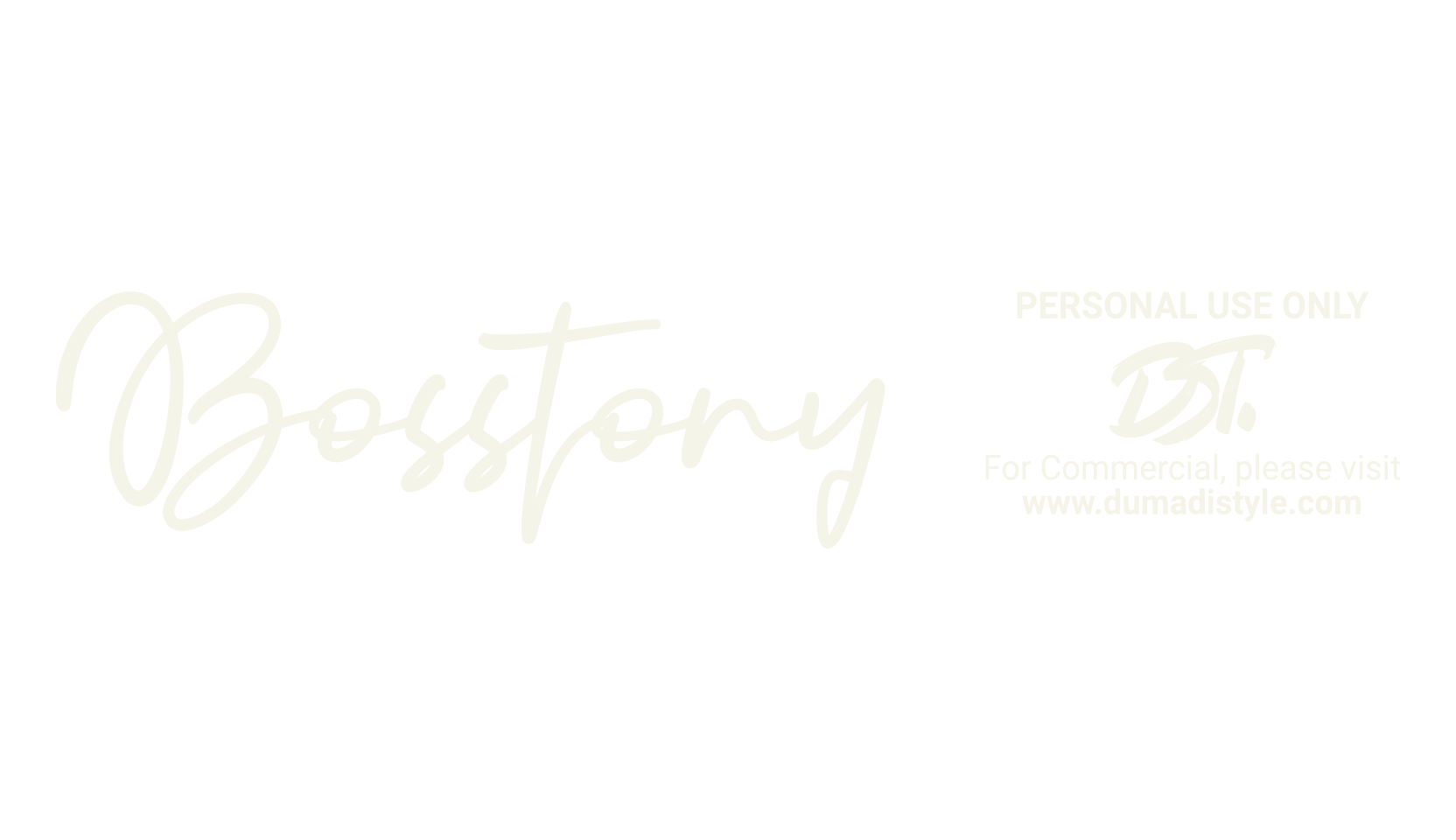 Bosstony 1, movies font preview