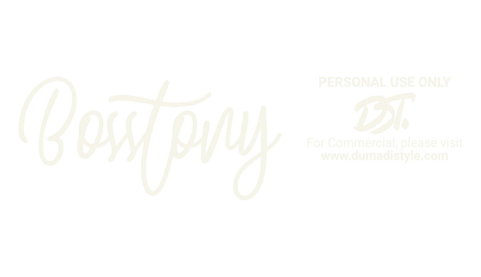 Bosstony 2, movies font preview