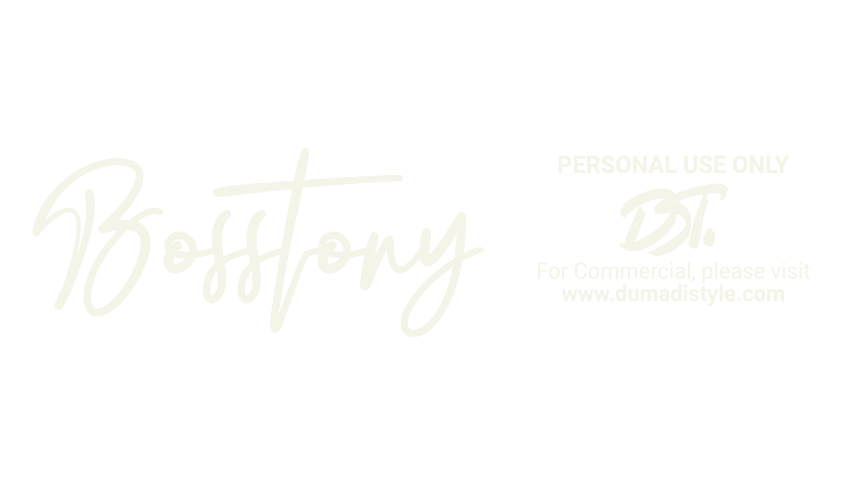 Bosstony 3, movies font preview
