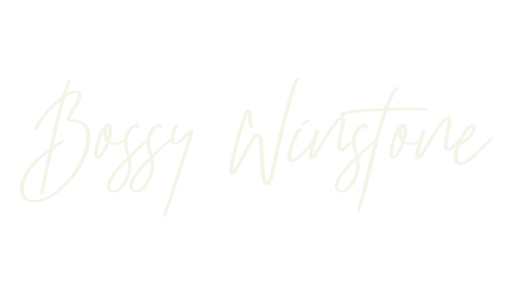 Bossy Winstone, cursive font preview