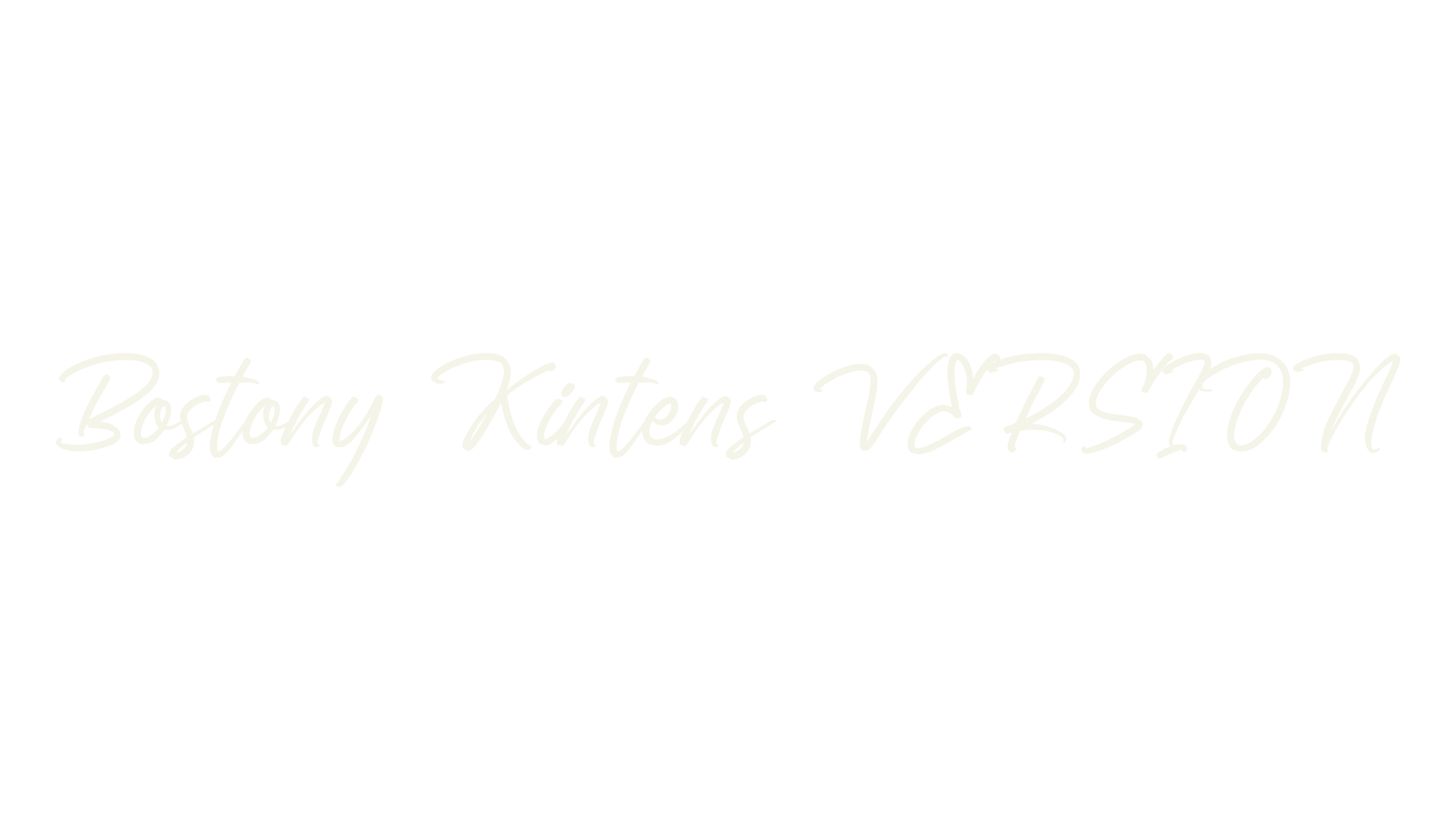 Bostony Kintens VERSION, script font preview