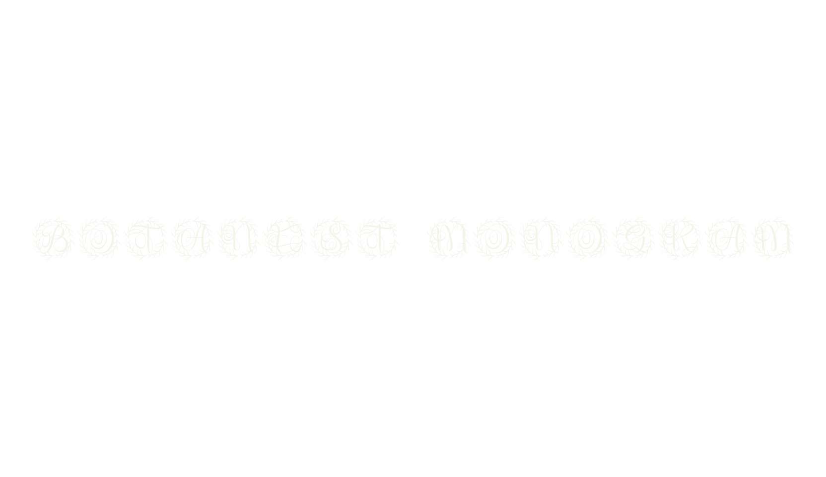 Botanest Monogram, monogram font preview