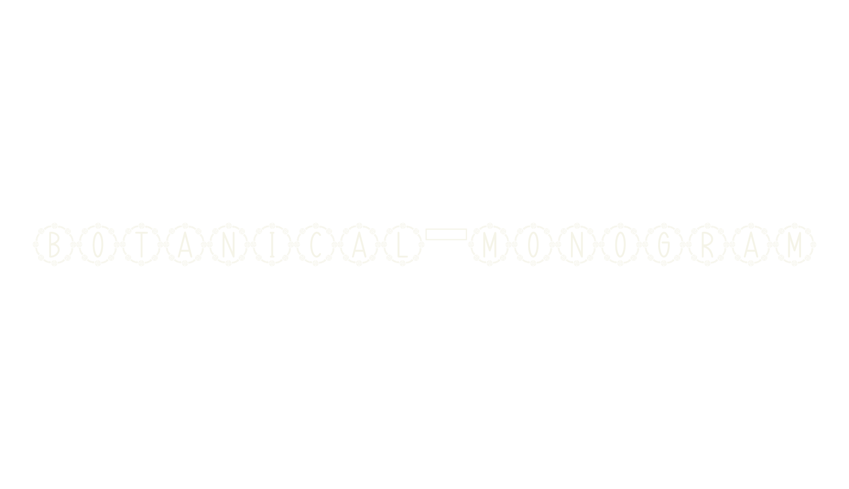 Botanical Monogram, monogram font preview