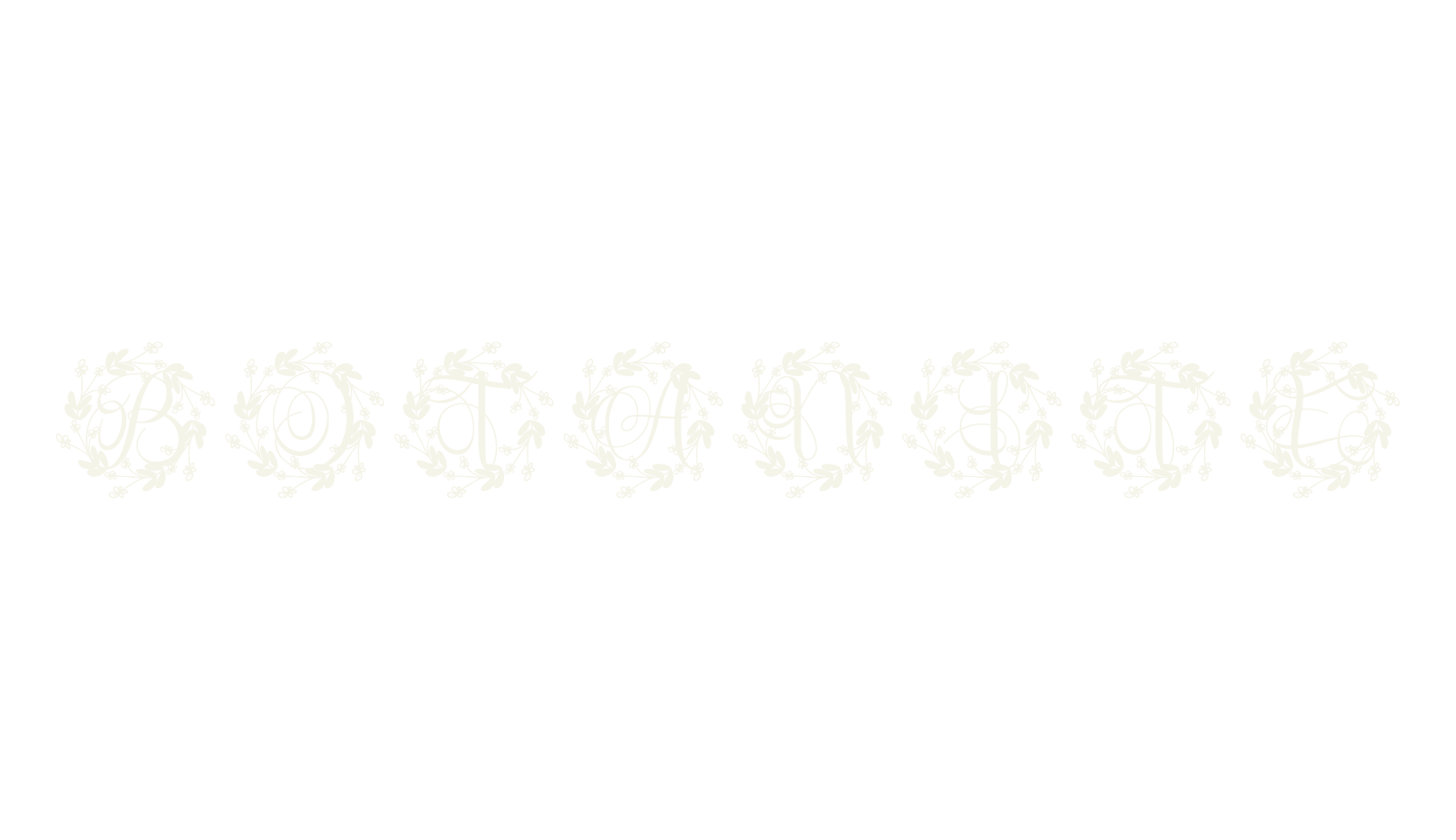 Botanite, monogram font preview