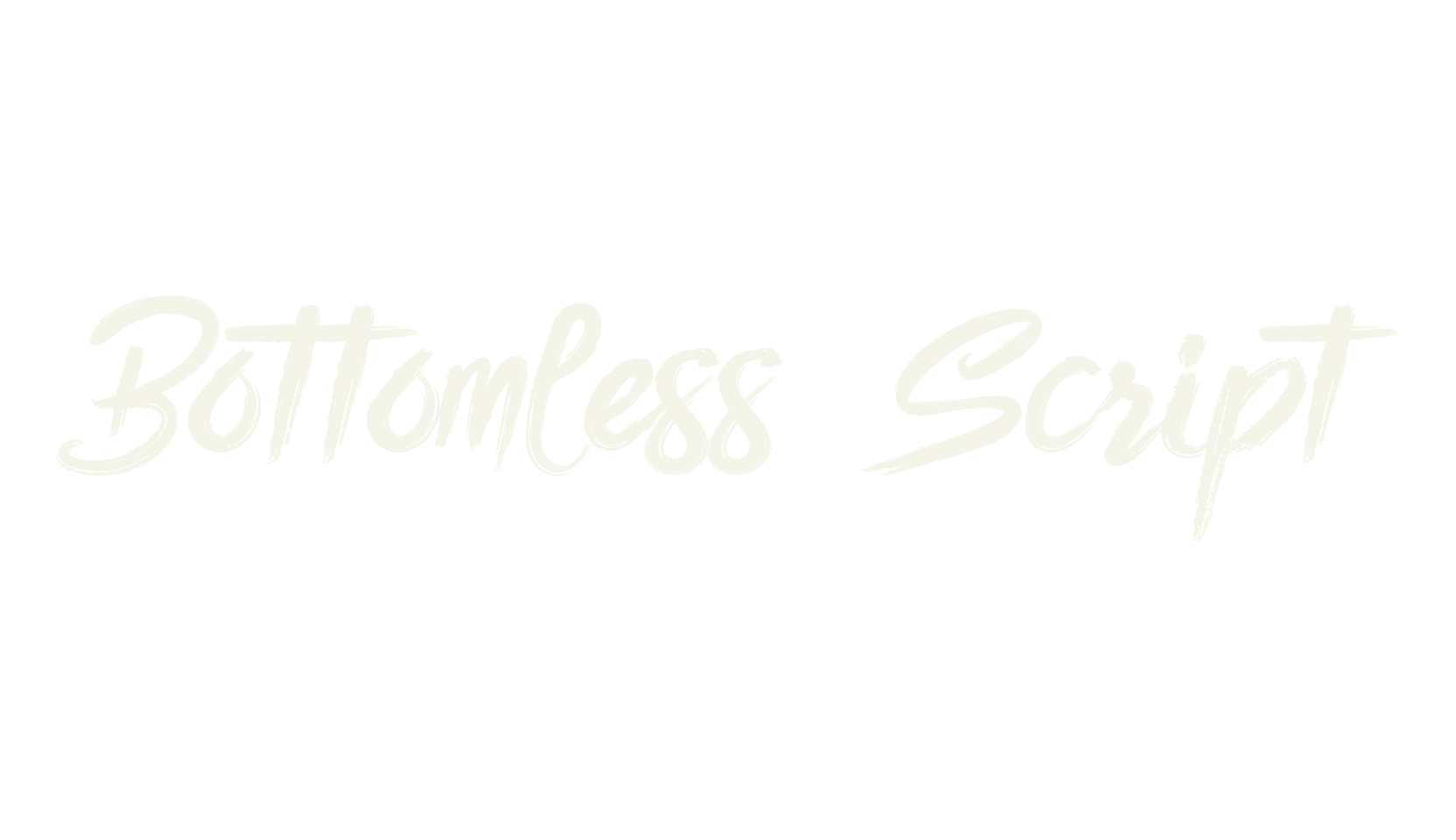 Bottomless Script, brush font preview