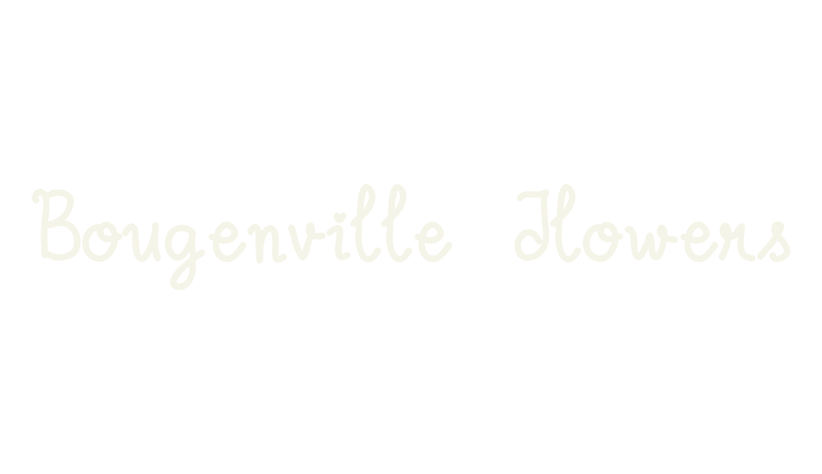 Bougenville Flowers, cute font preview