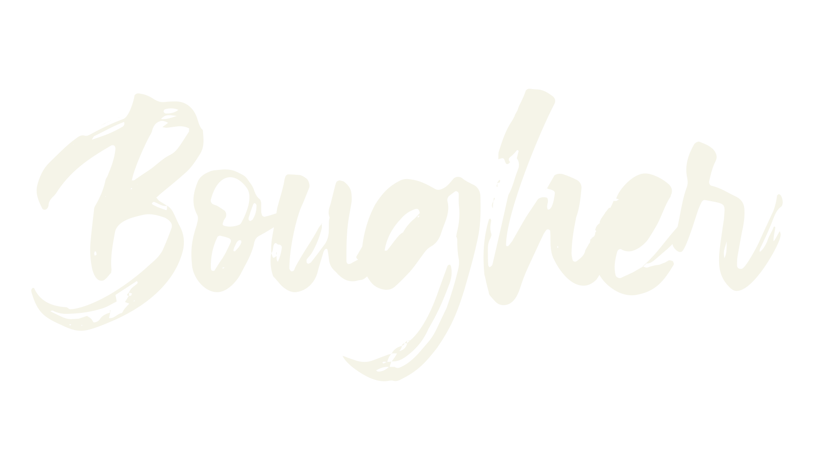 Bougher, script font preview