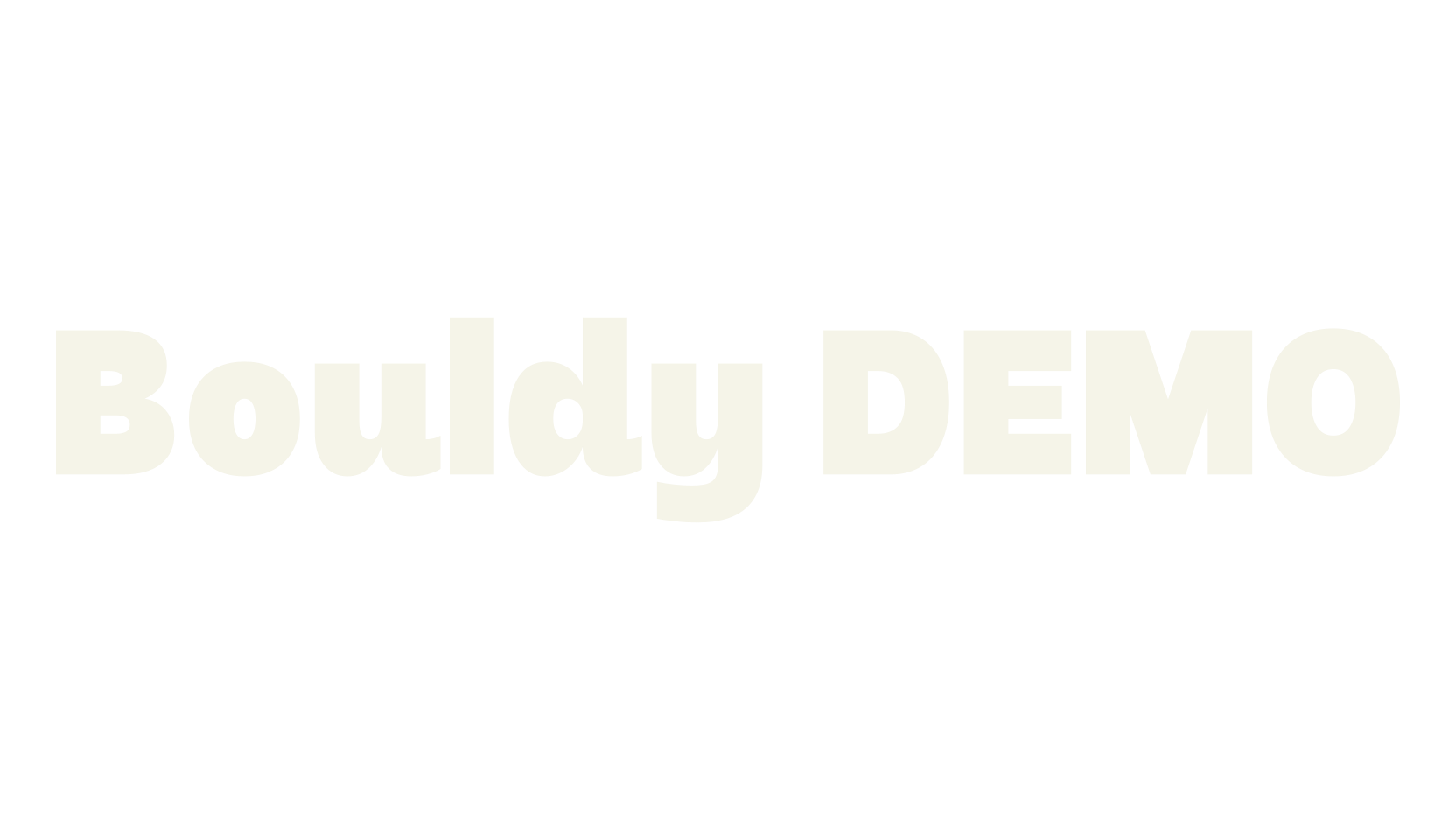 Bouldy DEMO, bold font preview