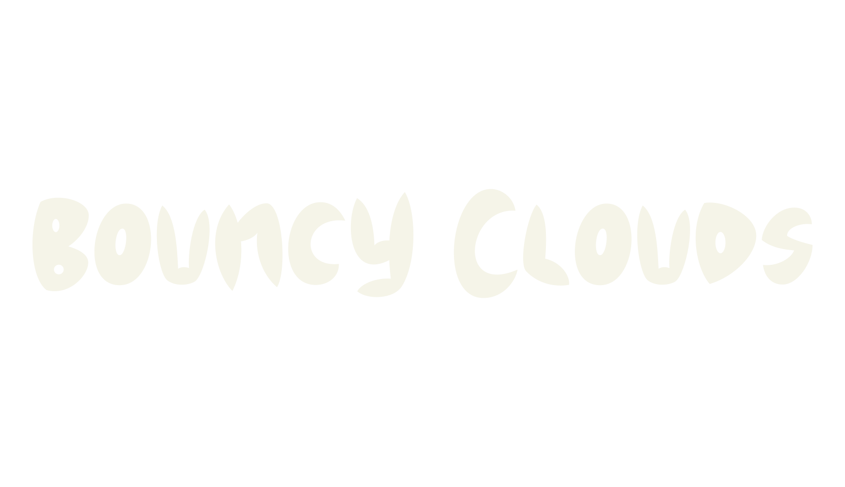 Bouncy Clouds, cartoon font preview