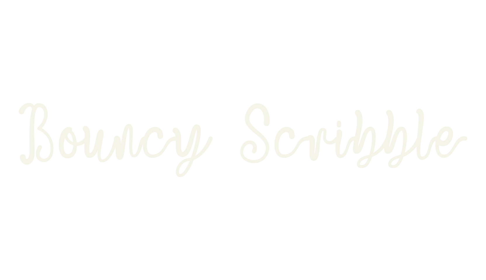Bouncy Scribble, fancy font preview