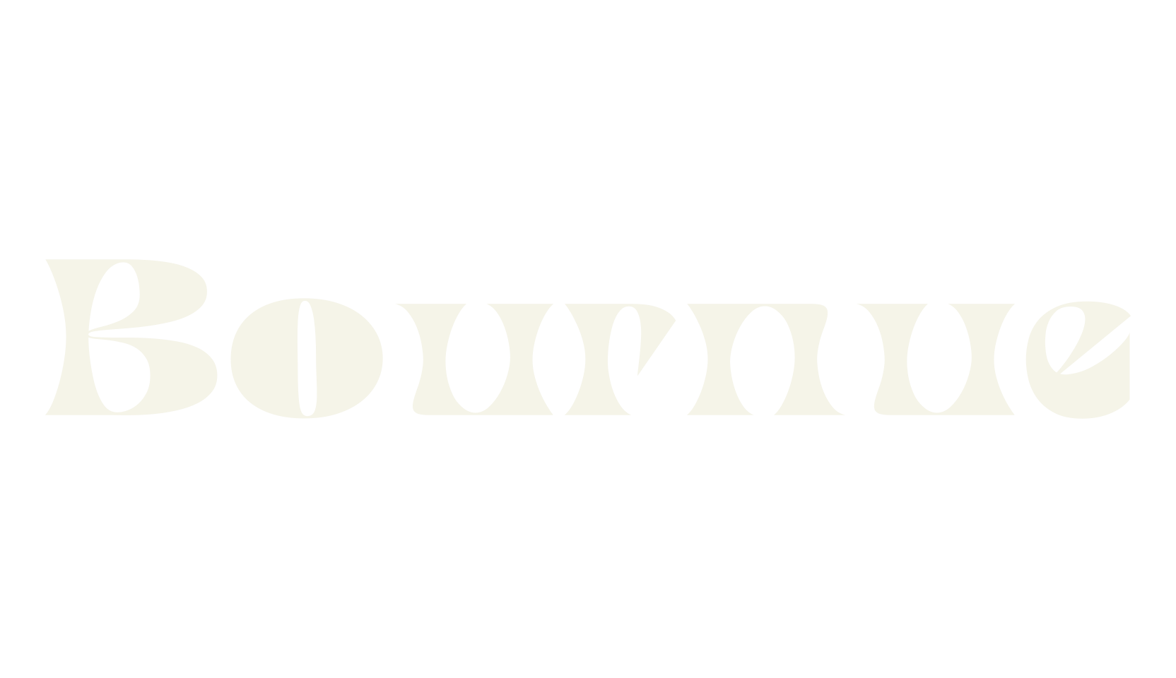 Bournue, bold font preview