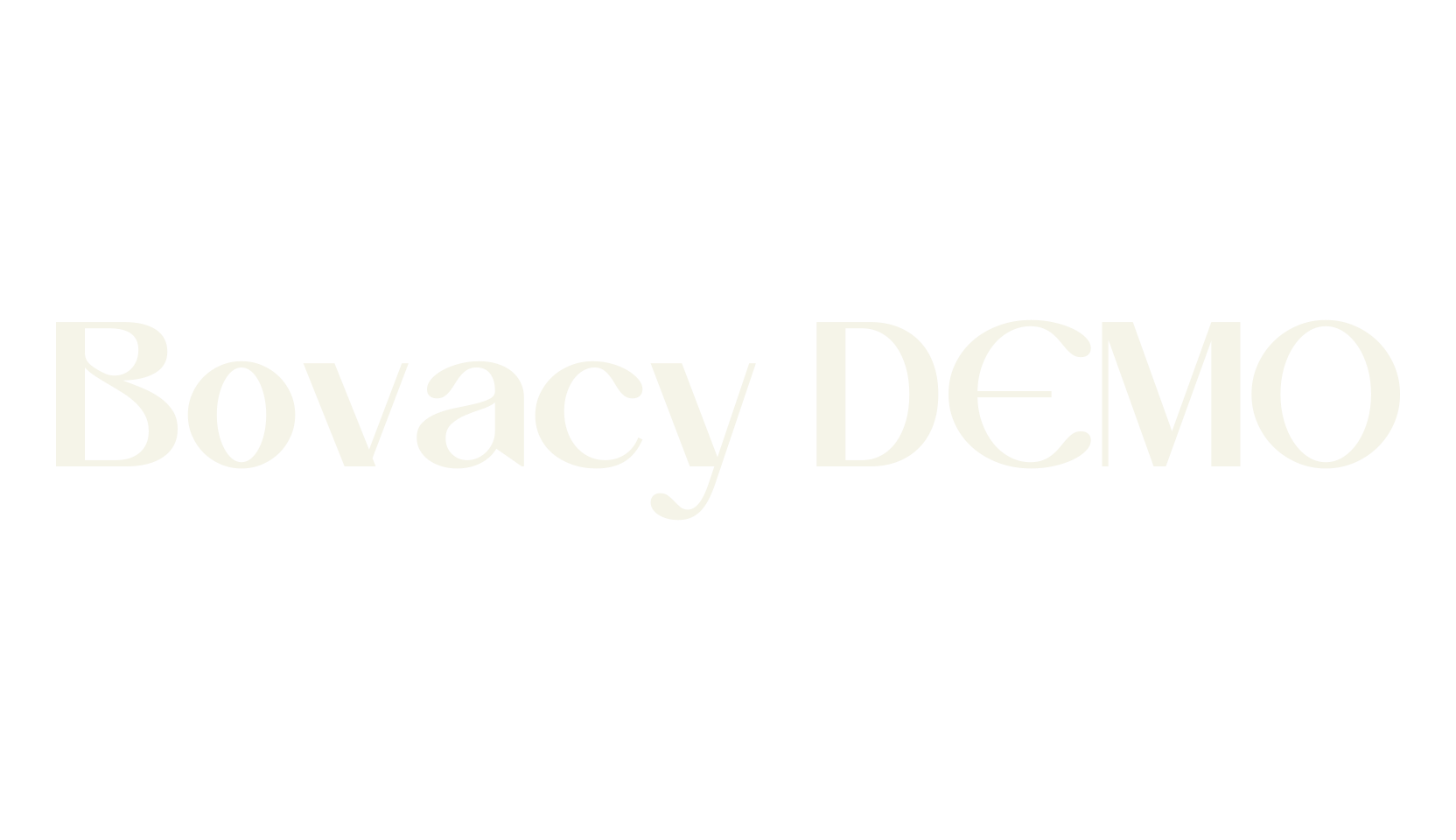Bovacy DEMO, sans serif font preview