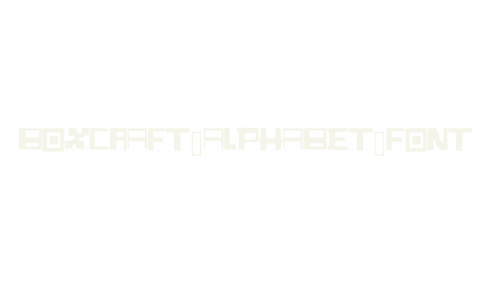 BoxCraft_Alphabet_Font, square font preview