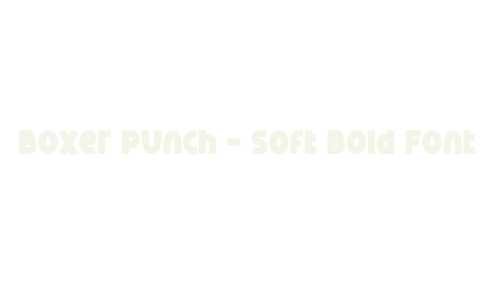 Boxer Punch - Soft Bold Font, sans font preview