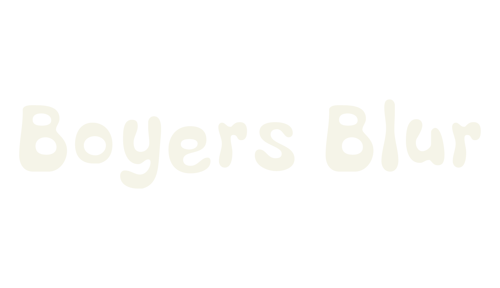 Boyers Blur, trippy font preview