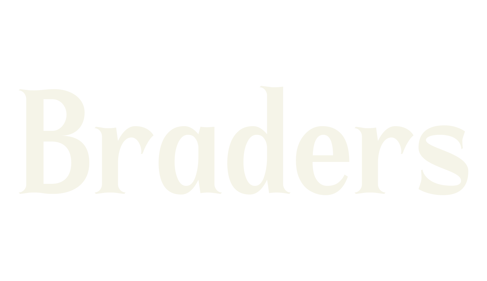 Braders, serif font preview