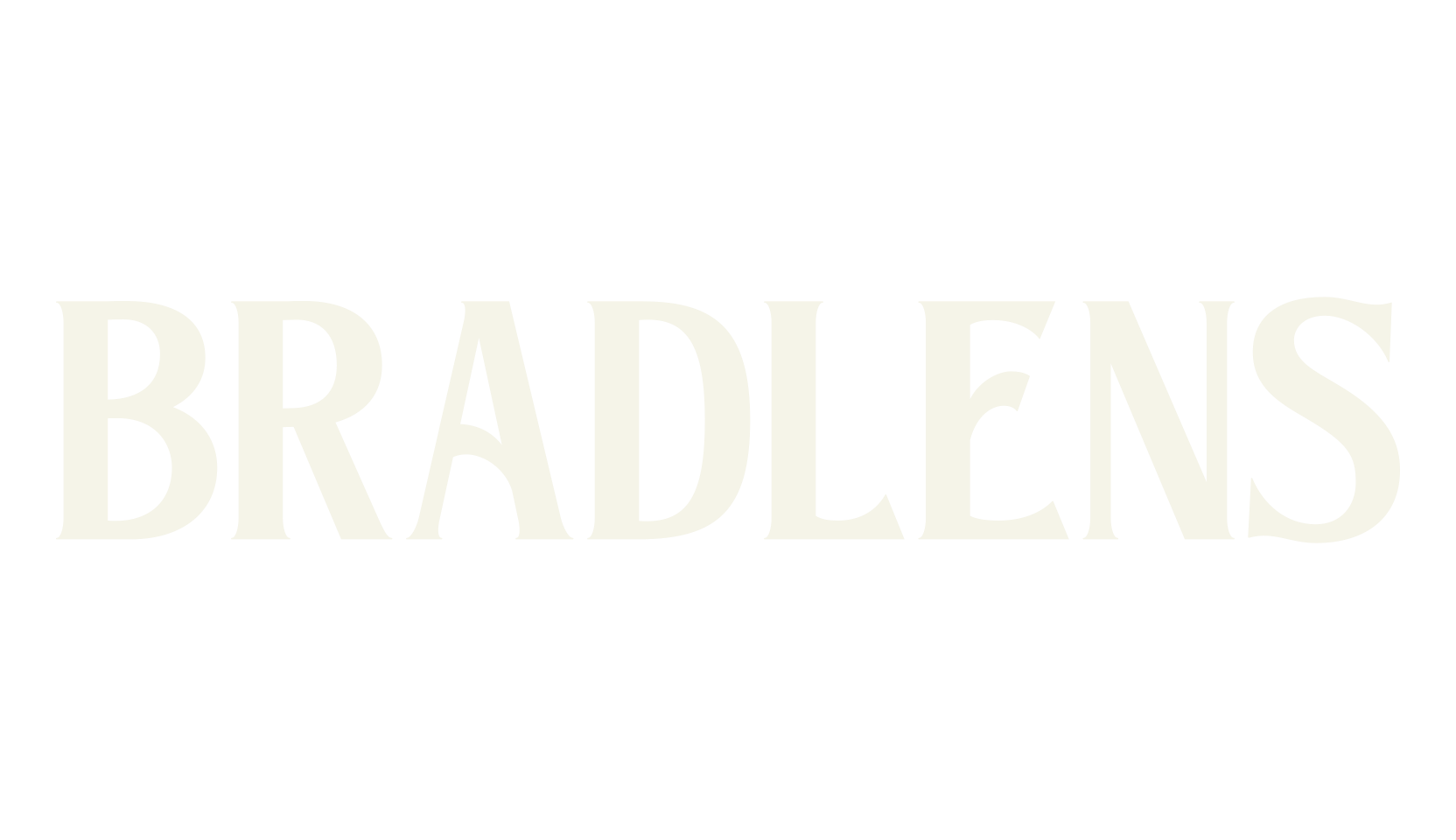 Bradlens, serif font preview