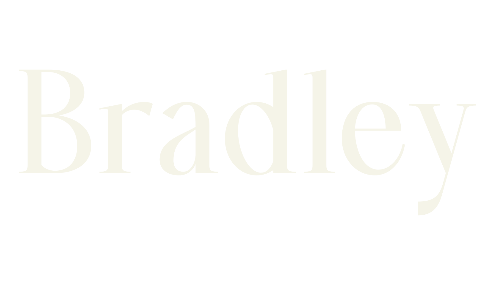 Bradley, vintage font preview